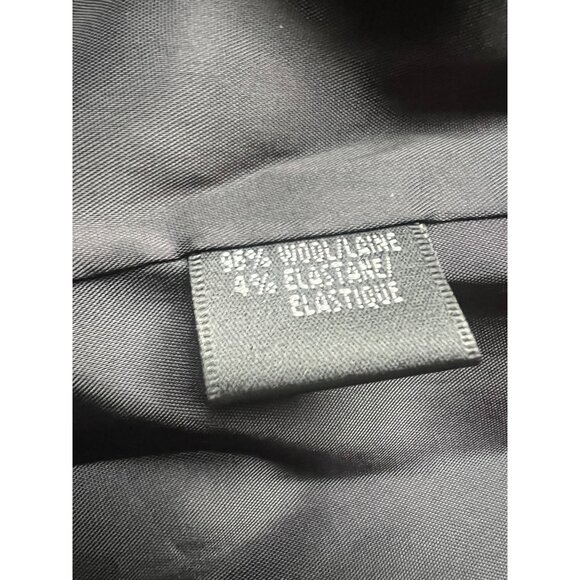 Lafayette 148 New York Size 10 Petite Black Wool Peak Lapel Fitted Blazer Jacket - Picture 3 of 16